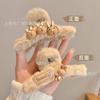 Accesorios para Mujer, Pinzas Metálicas para el Cabello, Otoño e Invierno Elegantes Lazos con Borlas, Pasadores de Felpa, Pinzas de Tiburón para la Parte Posterior de la Cabeza, Perla Versátil