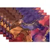 Jogos Americanos de Linho Transfronteiriços Tecido com Estampa de Mármore em Aquarela Nórdica Jogos Americanos Estilo Ocidental Jogos de Mesa Anti-Manchas e Isolantes Térmicos Itens em Estoque Transfronteiriços