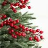 Guirnalda Decorativa de Navidad, Guirnalda de Bolas de Navidad con Bayas y Agujas de Pino Simuladas, Colgante de Puerta, Estufa, Pared para Fiestas en Casa