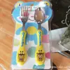 Tienda de Dos Yuan Tienda Departamental Pequeña para el Hogar Cuchara y Tenedor de Dibujos Animados Cuchara y Tenedor de Acero Inoxidable Cuchara y Tenedor Espesados para Niños