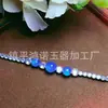 Pulseira de Calcedônia Rosa Gelo Natural Incrustada, Calcedônia Branca Gelo de Alta Qualidade com Superfície de Casca de Ovo, Nova Pulseira de Moda Estilo Chinês Presente