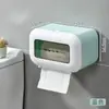 Caja de Pañuelos de Pared Nórdica de Color Contrastante para Baño Dispensador Portarrollos de Papel Higiénico sin Taladro Organizador de Almacenamiento de Papel Higiénico