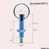 Pino Indexador com Aba de Puxar Botão de Aço Inoxidável Pino de Puxar com Êmbolo Pino de Puxar com Mola Autotravante Pino de Posicionamento de Dente Fino