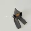 Gorro y bufanda cálidos de otoño e invierno todo en uno para niños y niñas, color liso, combinable, gorro tipo chal, gorro de lana tejido, invierno