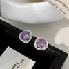 Colección de Pendientes de Botón de Plata con Circonita de Estilo Coreano, Versátiles, Sencillos, Exquisitos, de Lujo Ligero, Gama Alta, con Diseño Único y Atractivo de Nicho