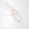 Cordón para teléfono móvil tridimensional de conejo con lazo, cadena para teléfono móvil con cuentas de perlas, corto, universal, colgante de temperamento, accesorios