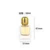 Envase Portátil para Spray de Perfume Se Puede Usar para Logo Cuadrado Redondeado Retro Botella de Perfume Tapa de Bola Dorada y Plateada Botella Vacía de Vidrio