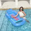 Cama Flotante Inflable de PVC Transparente Arcoíris, Silla Flotante para Piscina, Fila Flotante para Adultos, Producto Nuevo Transfronterizo Personalizado