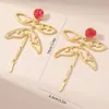 Pendientes Europeos y Americanos Exagerados de Metal con Borlas de Flor Irregular Pendientes de Diseño Exagerado de Moda Pendientes de Lujo Ligero con Sentido Avanzado
