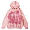 Suéter com Estampa Graffiti Multicolorido Unissex Hip-Hop Street Casual Estilo Europeu e Americano Moletom de Veludo plus size Solto