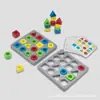 Juguetes geométricos de emparejar para niños transfronterizos, educación temprana, rompecabezas interactivo para padres e hijos, juego de entrenamiento del pensamiento en escritorio, concentración
