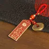 Chaveiro Placa de Bênção Oficial Céu Vintage de Latão Placa Tai Sui Oito Trigramas Pingente Estilo Antigo Ornamento para Chave de Carro Artesanato