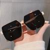 Lentes de Sol sin Montura con Corte al Borde, Protección Solar, Protección UV, Lentes de Sol para Conducir de Gama Alta, Gafas de Sol Modernas