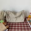 Bolso de tela suave plisado, bolso cruzado para mujer, bolso de lona japonés, bolso de clase para estudiantes, bolso de tela simple de gran capacidad, bolso de hombro moderno