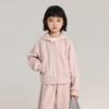 Conjunto Casual Infantil Pudding Haru 2025 Outono e Inverno Novo Jaqueta com Capuz Bordado de Letras para Meninas Calças Largas