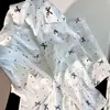 Pijama de Lunares con Lazo para Mujer, Conjunto de Dos Piezas Delgado de Verano con Mangas Cortas y Shorts que se Puede Usar Afuera, Ropa para Casa, Conjunto Estilo Ins