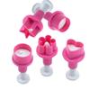 5PCs Cinco pontas Estrela Redonda Amor Ameixa Flor em relevo Die Spring Press Fondant Bolo Molde DIY Baking