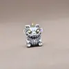 Yiluya plata s925 vintage mate moda nacional león colgante diy pulsera de hombre accesorios de plata estilo chino león