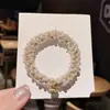 Estilo coreano Anel de Cabelo de Cristal Completo Pulseira de Cabelo Laço de Cabelo Dual-purpose Headwear Internet Celebrante Simples Moda Corda de Cabelo Jóias Coreanas