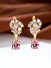 Conjunto Europeu e Americano de Brincos com Pingente de Zircônia Espiga de Trigo Luxo Leve Joias de Orelha com Zircônia Diamante Branco Brincos Stud para Mulheres Comércio Exterior do Oriente Médio Atacado
