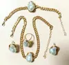 Oferta Especial de Venta Caliente de Temu - Set de Perlas de Forma Especial, Moda de Lujo Retro, Elegante Set de Collar, Pulsera y Anillo