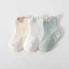 Calcetines de Malla Fina Transpirable de Verano para Niños y Niñas con Dibujos Animados Ins Color Sólido Bebé Niños Clase A Calcetines de Primavera y Verano