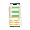 Cajas de Chat de Burbujas Verdes Notas Adhesivas para Estudiantes, Tiras de Mensajes Originales, Notas Adhesivas con Emojis, Papelería Adhesiva Reutilizable
