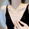 Colar de Pérolas de Imitação de Alta Qualidade para Mulheres, Estilo Outono e Inverno, Corrente de Clavícula Simples e Nichada, Colar de Pescoço Versátil de Alta Qualidade, Acessórios da Moda