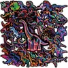 Compra directa transfronteriza: 56 vibrantes calcomanías de graffiti de dinosaurios neón, con lindos diseños de dibujos animados y sin duplicados, perfectas para decorar diarios y cascos