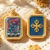 Tangka Manjushri, Samantabhadra, Zaki Lhamo, Tara Verde, Tesoro Amarillo - Colgante personalizable estilo Tíbet, joyería al por mayor de una sola pieza