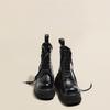 Botas Martin Gruesas Super Geniales de 7 cm de Altura para Mujer, Nuevo Estilo Otoño 2025, Estilo Motero Desgastado, Botines Elegantes de Moda Urbana