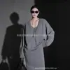 Suéter de Lana para Mujer Holgado, Relajado, a la Moda y Adelgazante, Simple de Cachemira, Punto de Otoño e Invierno, Nuevo Punto Versátil