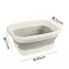 Tina plegable para pedicura para uso doméstico, fácil de guardar, para masaje y cuidado de la salud, adecuada para remojar pantorrillas, recipiente portátil y aislado para pies