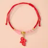 Pulseiras Coloridas de Fio para o Festival do Meio Outono Atacado, Pulseiras Ajustáveis Unissex Feitas à Mão Estilo Chinês para Festas de Segurança