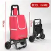 Carrito de compras plegable ligero para uso doméstico, cesta de comestibles portátil, carrito de supermercado para personas mayores, carrito tirado a mano