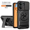 Adequado para Capa de Celular Magnética para Carro Redmi 15C, Capa Protetora com Janela Deslizante para Lente Xiaomi 15t, Anti-Queda Note12Pro