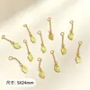 Plata 925 Accesorios DIY Pulsera Pulsera Chapado en Oro Ramas Doradas Hojas de Jade Hojas de Arce Accesorios Pulsera Colgante Pequeño