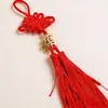 Nuevo festivo doble felicidad nudo chino colgante decoración sobre rojo nudo chino doble borla invitación ropa nudo chino borla