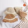 Ins Sombrero de Paja Tejido a Mano de Margarita para Niños, Sombrero de Paja Lindo para Sombra de Mujer, Bolso Cruzado