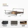 Cama Suspensa Bauhaus Minimalista Moderna Apartamento Pequeno Cabeceira Ultrafina Aço Carbono Minimalista Sem Bordas Cama de Couro