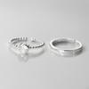 Nalan S925 prata esterlina fresco e doce ins nicho moda luxo diamante suave anel de contas redondas R02393