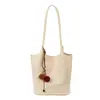 Bolso de Mano Tejido de Gran Capacidad para Viajes Diarios para Mujer 2025 Nuevo Casual Versátil de un Hombro Diagonal Bolso para Clase de Estudiante Universitario