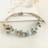 Pulseira de Cerâmica Jingdezhen para Mulheres, Luxo Leve, Alta Qualidade, Pulseira Simples de Contas, Pulseira de Joias para Atacado, Tecida à Mão