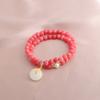 Novo Estilo Chinês Padrão Vermelho Pérola de Água Doce Fivela de Segurança Pulseira Ela Taicui Pulseira com Fivela de Segurança de Pérola de Água Doce Bardo Press