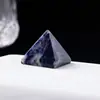 Adornos de Pirámide de Cristal Natural de 3CM Piedra Original Mineral Pulido Estándar Piedra de Energía Torre de Cuatro Lados Adornos de Decoración para el Hogar