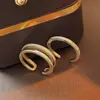 Anillo Geométrico de Circonita Vintage Nicho de Gama Alta Anillo para Dedo Índice Moda Retro Joyería de Lujo Ligero para Mujeres