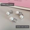 Pendientes de Perla de Imitación de Circonita para Mujer, Diseño de Nicho de Lujo Ligero, Pendientes de Diamante Brillantes, Temperamento Suave, Pendientes Brillantes, Nuevo Estilo de Moda
