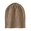 Gorro de Cachemira 2026 Otoño/Invierno Nuevo para Mujer de Gama Alta Color Sólido para Exteriores Cálido Moderno Casual Plegable de Punto Grueso