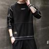 Moletom da Moda com Gola Redonda Outono Masculino 2024 Outono e Inverno Solto Casual Camiseta Básica Quente tamanho Grande Manga Longa