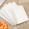 Cuaderno de Notas de Hojas Sueltas Extraíble Cuaderno Pequeño Fresco Simple Coreano Cuaderno de Espiral Transparente Cuaderno de Papelería para Estudiante